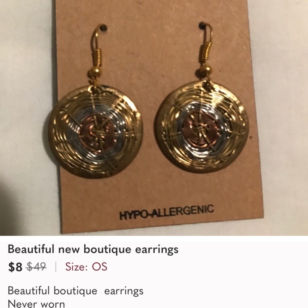 New beautiful boutique earrings